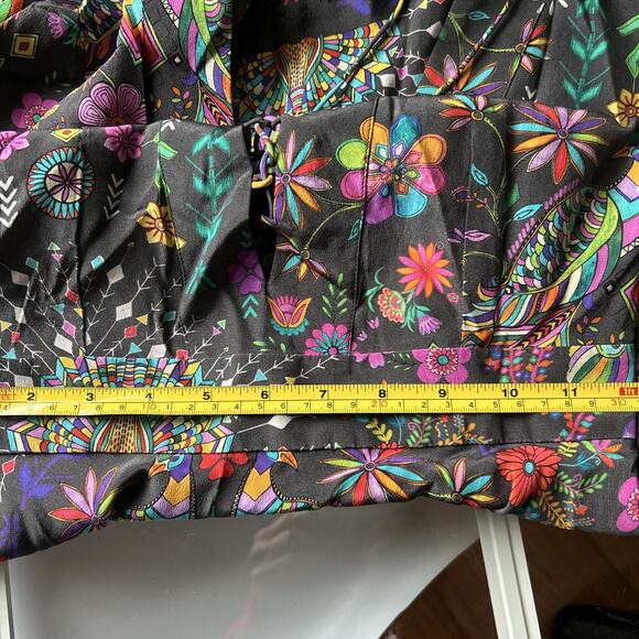 Matthew Williamson Silk Dress laceup with tassel hem bell long slv bright New 4 - Picture 12 of 16